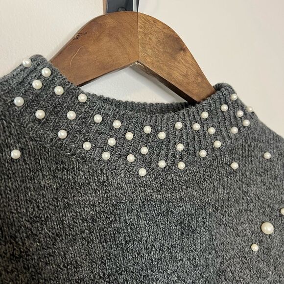 Goodnight Macaroon ‘Sabah’ Pearl Studded Mock Neck Sweater - Picture 6 of 7